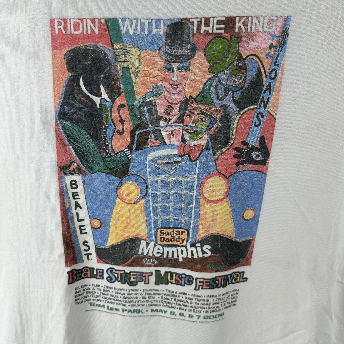 Vintage 2006 BB King James Brown Beale Street Music Festival T-shirt