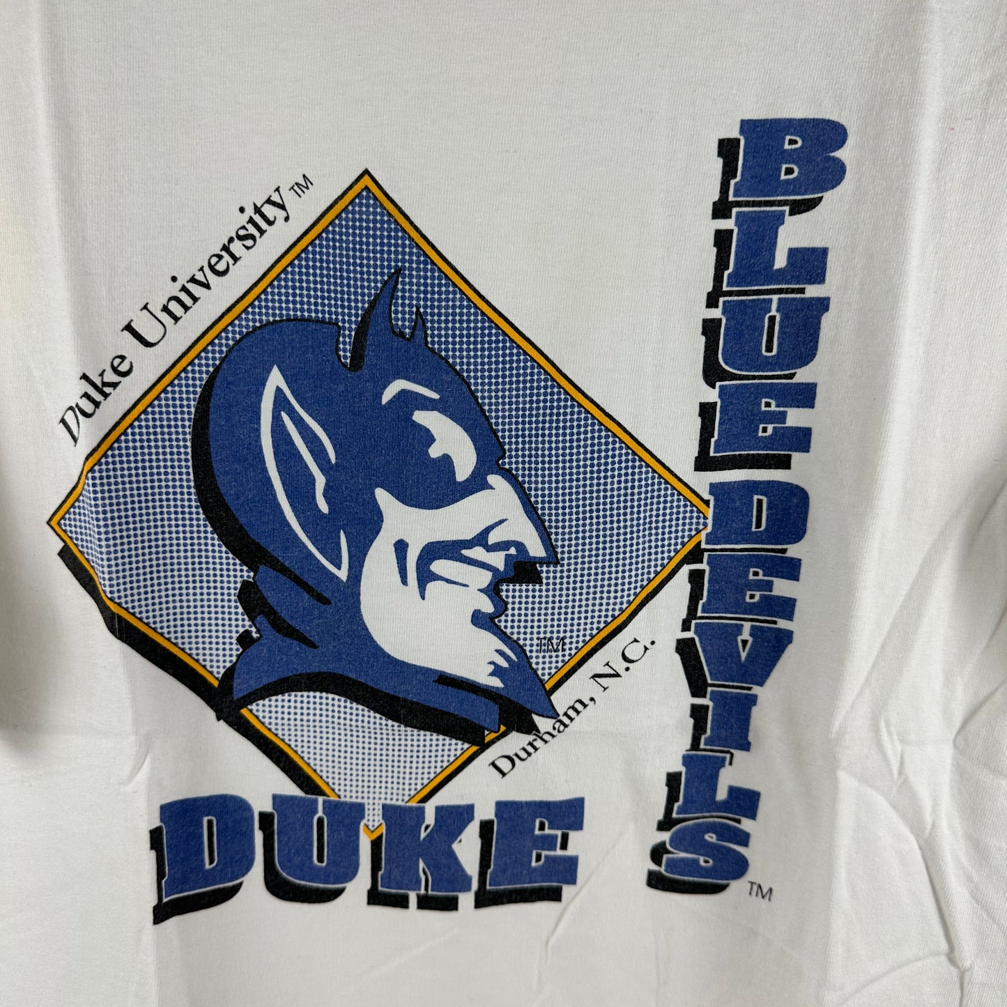 Vintage 90s Duke Blue Devils NCAA Graphic Single Stitch T-shirt