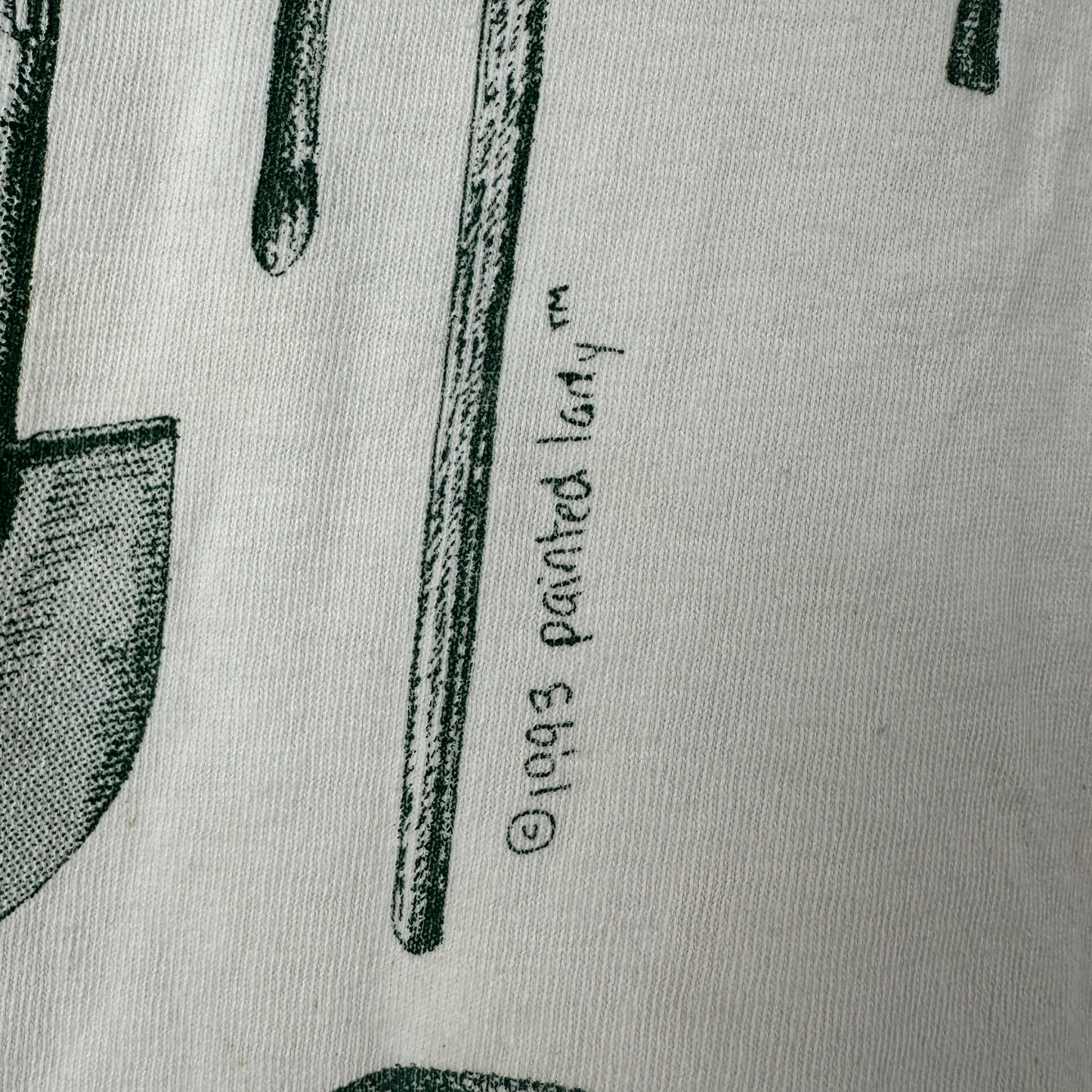 Vintage 1993 Callaway Gardens Garden Tools All Over Print T-shirt