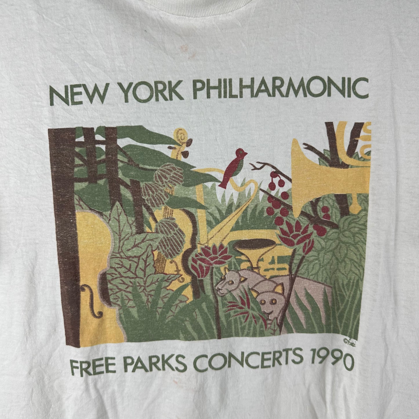 Vintage 1990 New York Philharmonic Free Parks Concerts Single Stitch T-shirt