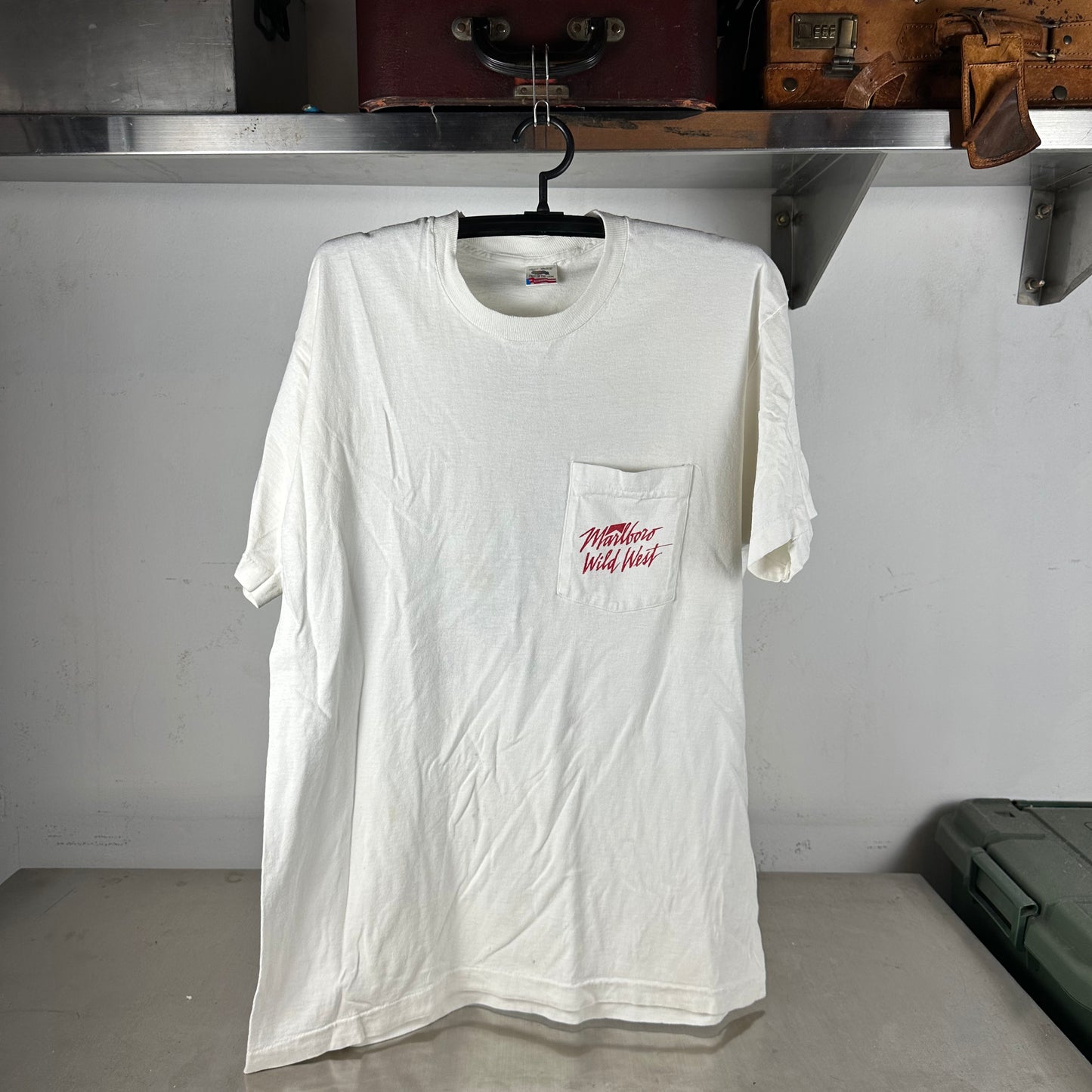 Vintage 90s Marlboro Cigarettes Wild West Cowboy Graphic Single Stitch T-shirt