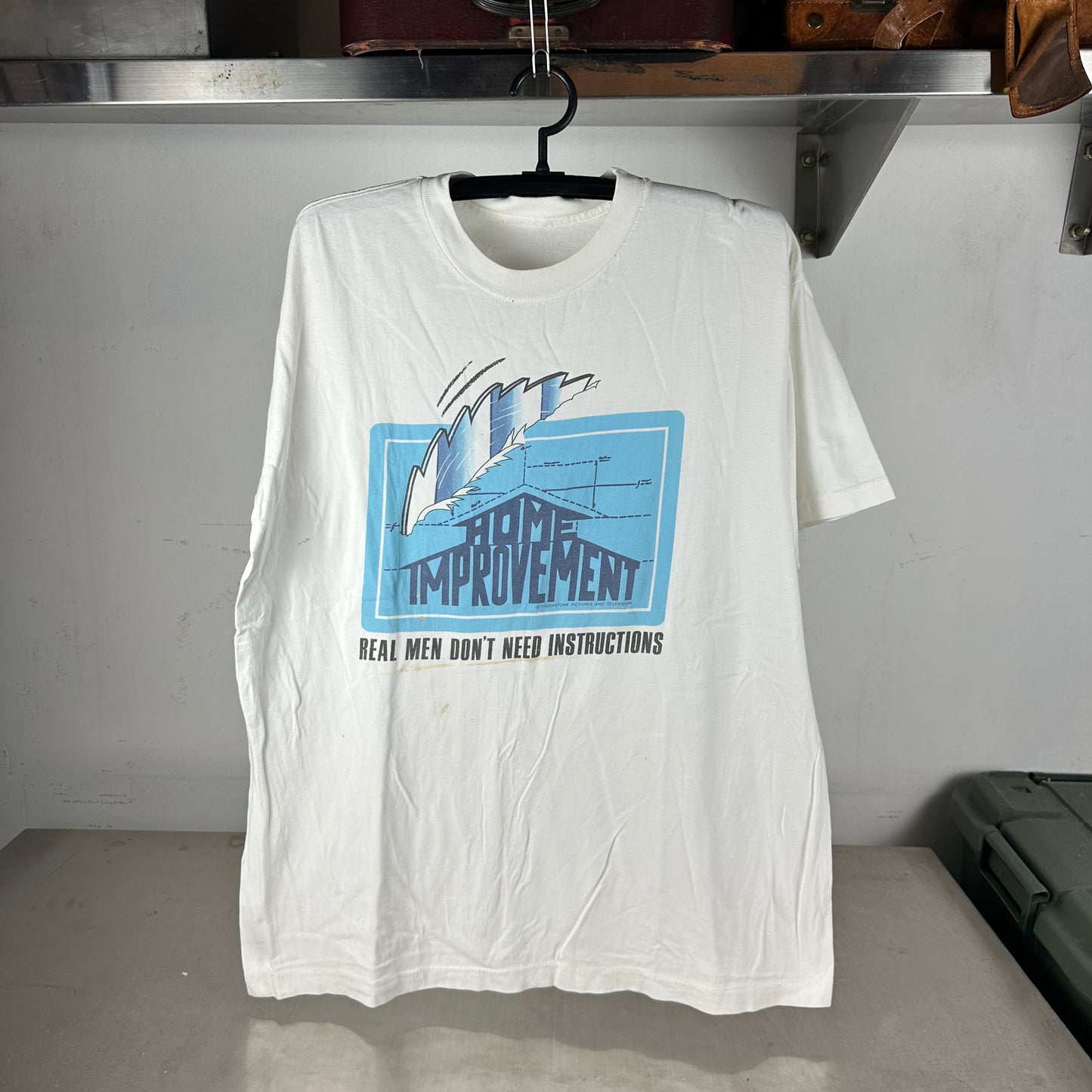Vintage 90s Home Improvement Real Men Don't Need Instructions TV Show Promo T-shirt