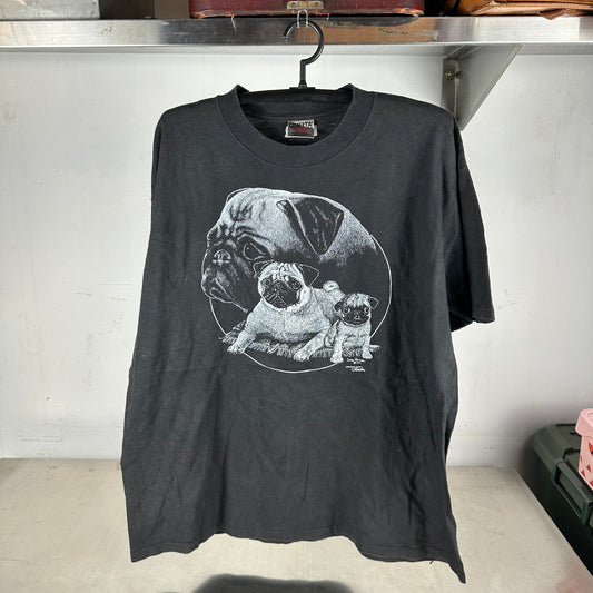 Vintage 1994 Pug Dog Graphic Single Stitch T-shirt