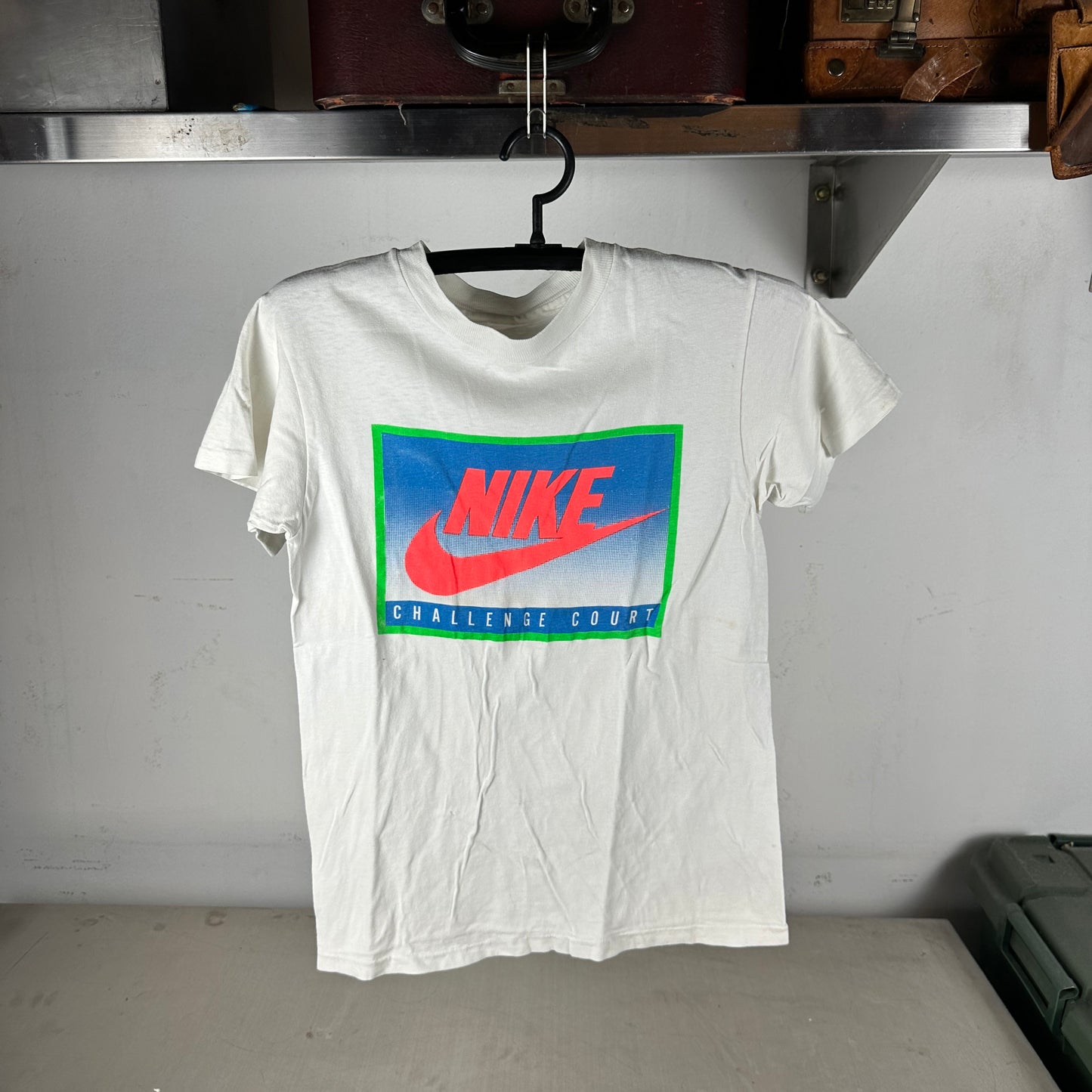 Vintage 90s Nike Challenge Court Tennis Campaign Promo Single Stitch T-shirt