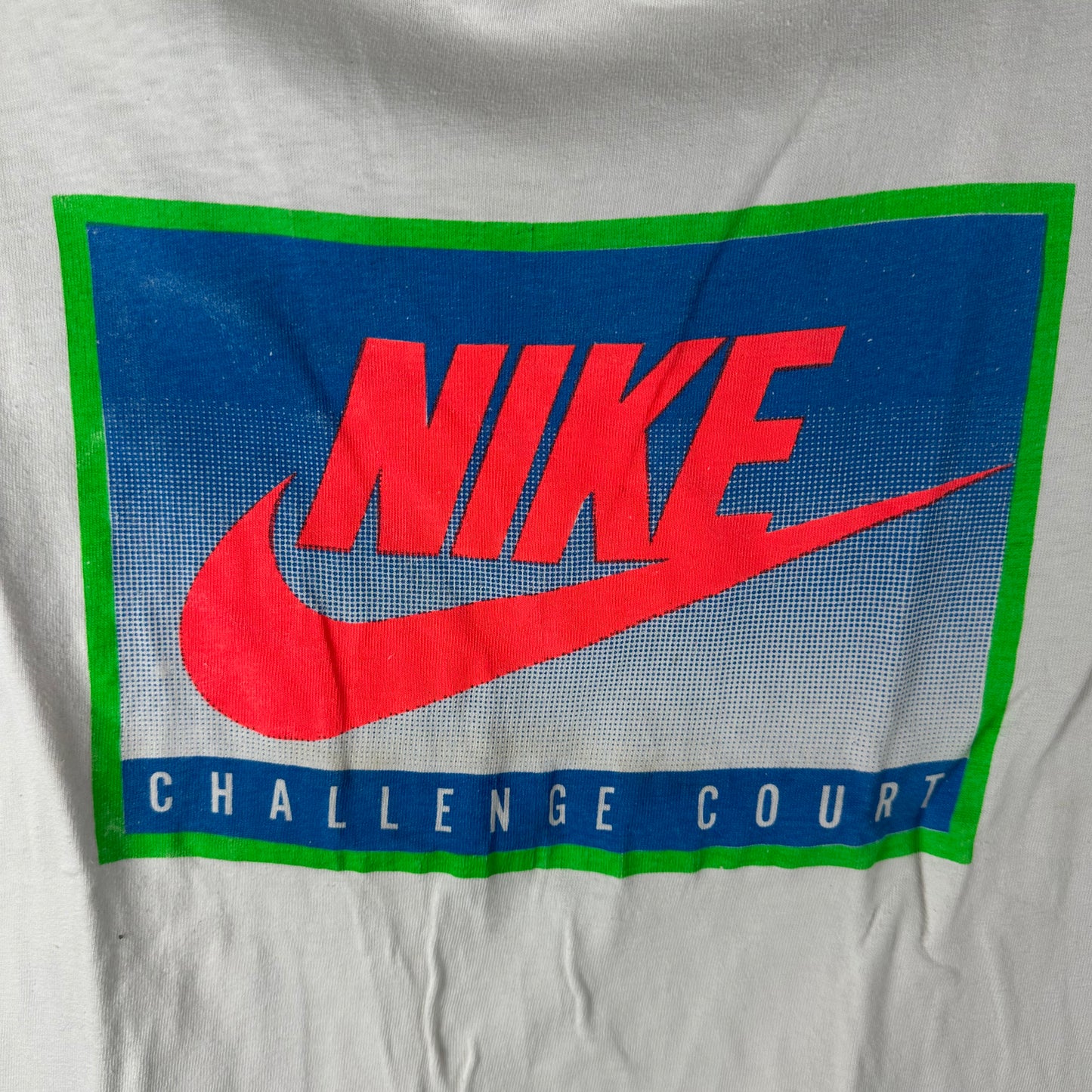 Vintage 90s Nike Challenge Court Tennis Campaign Promo Single Stitch T-shirt