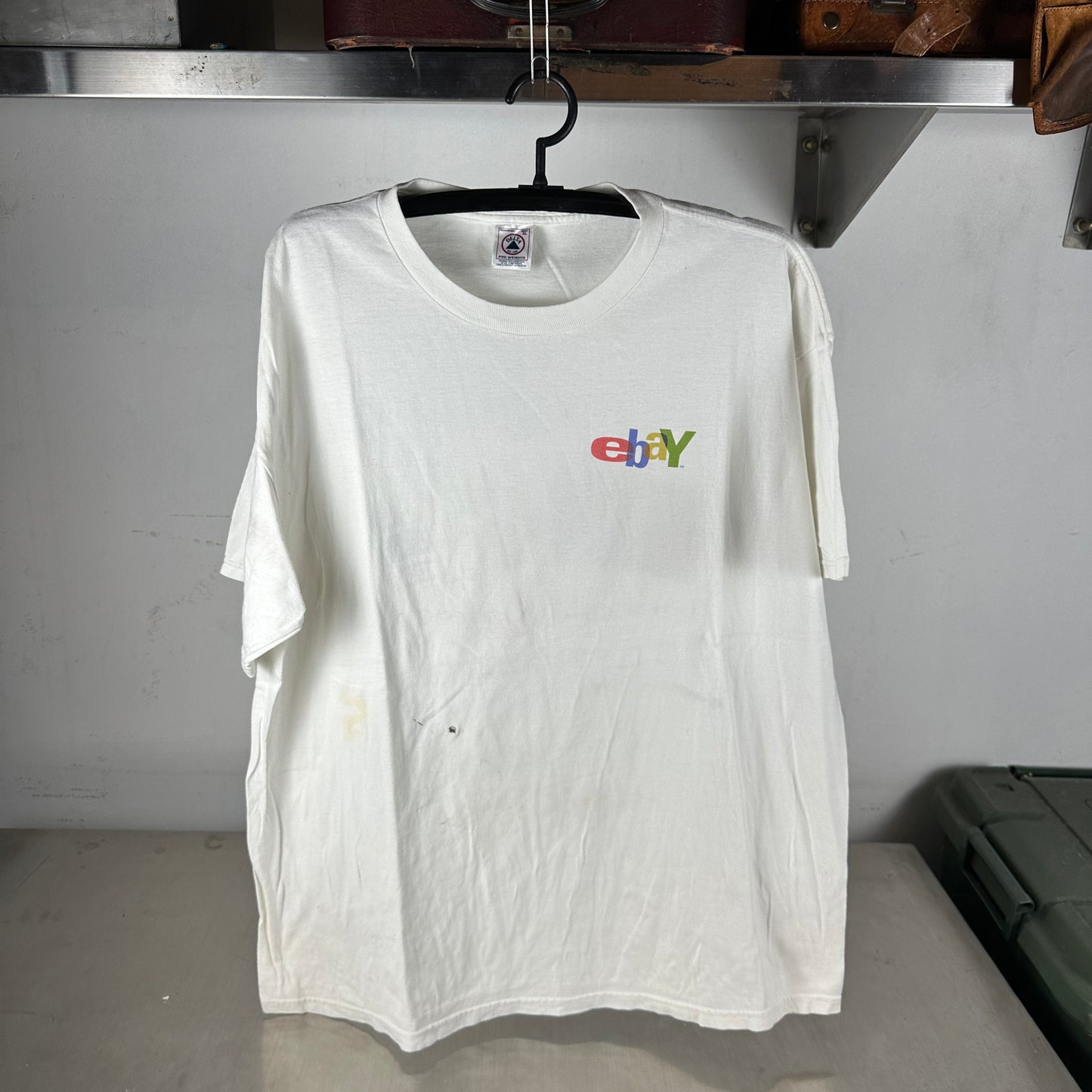 Vintage 90s Ebay Card Happy Hunting Promo Graphic T-shirt