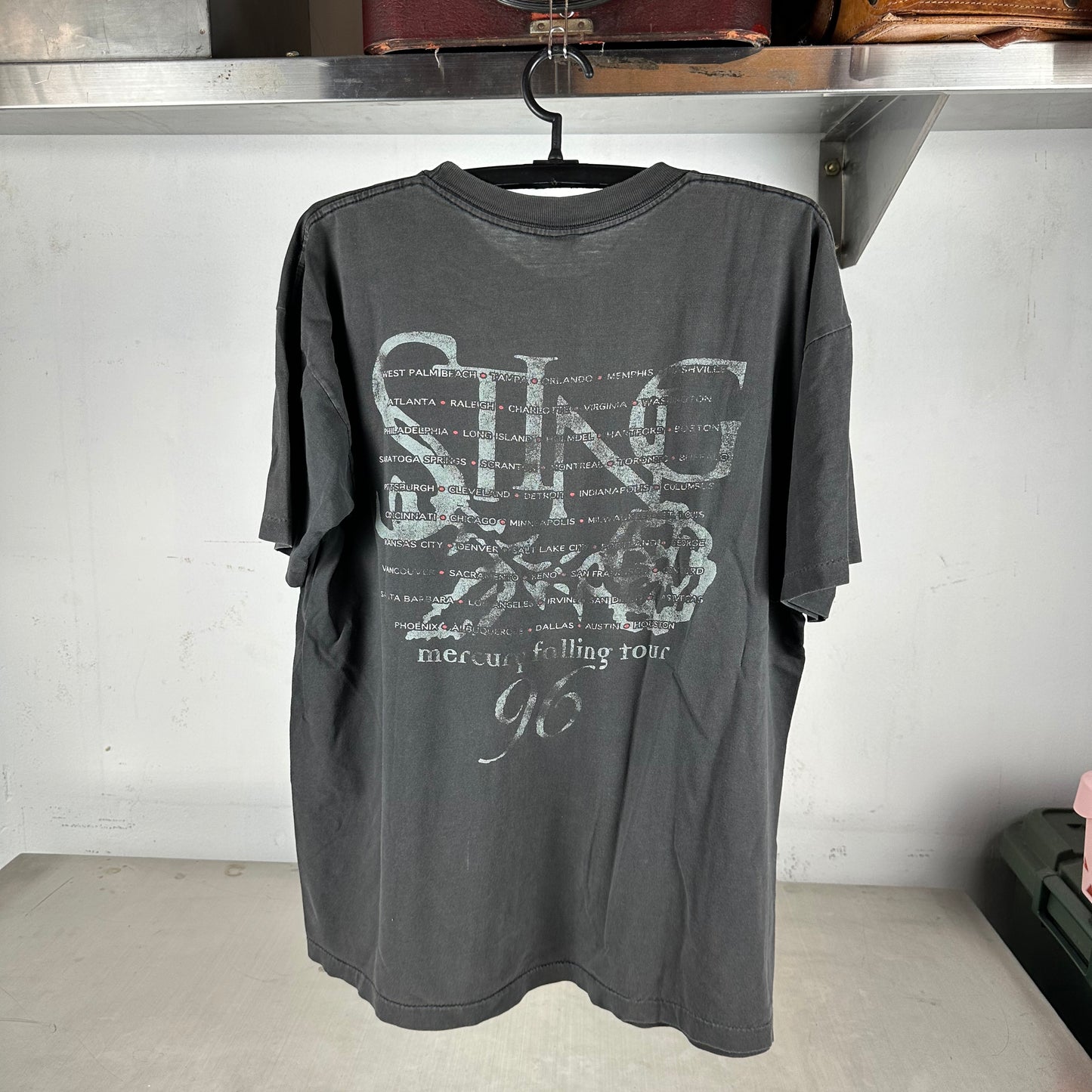 Vintage 1996 Sting Mercury Falling Tour Concert Single Stitch Faded T-shirt