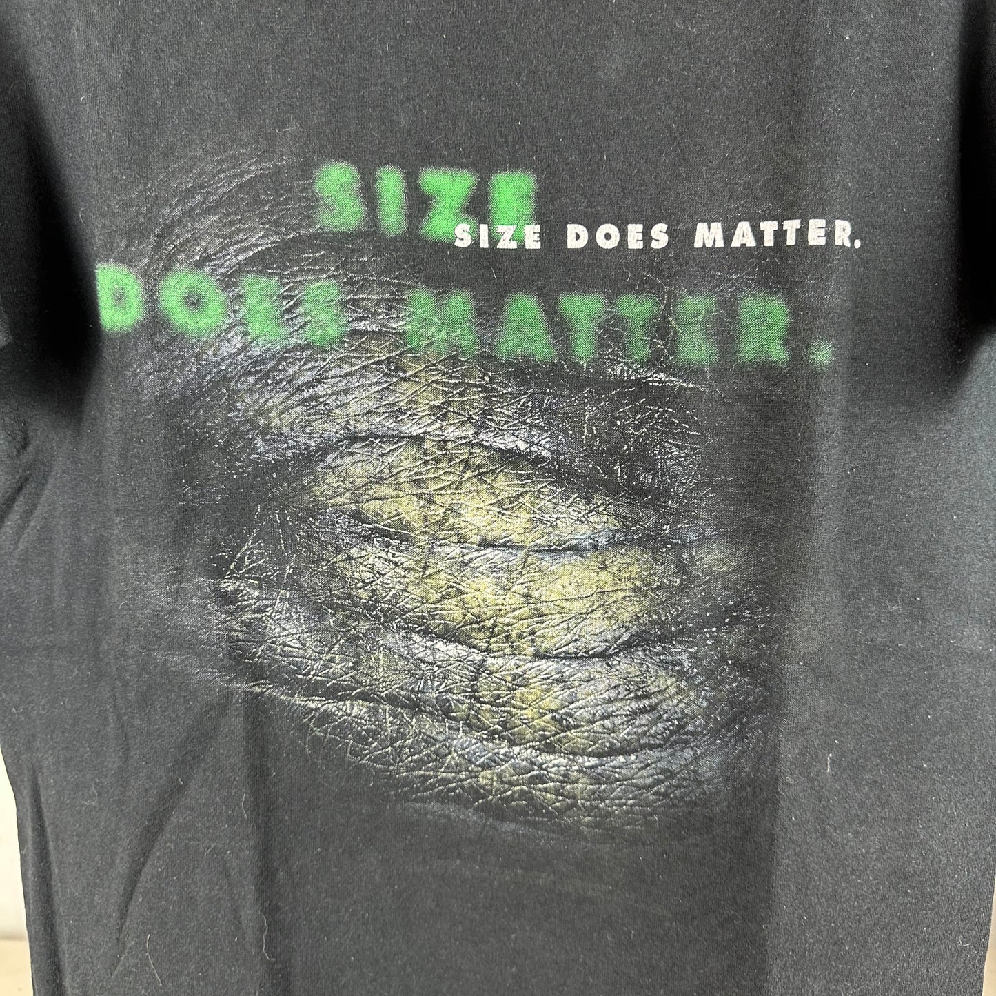 Vintage 90s Godzilla Size Does Matter Movie Promo Graphic T-shirt