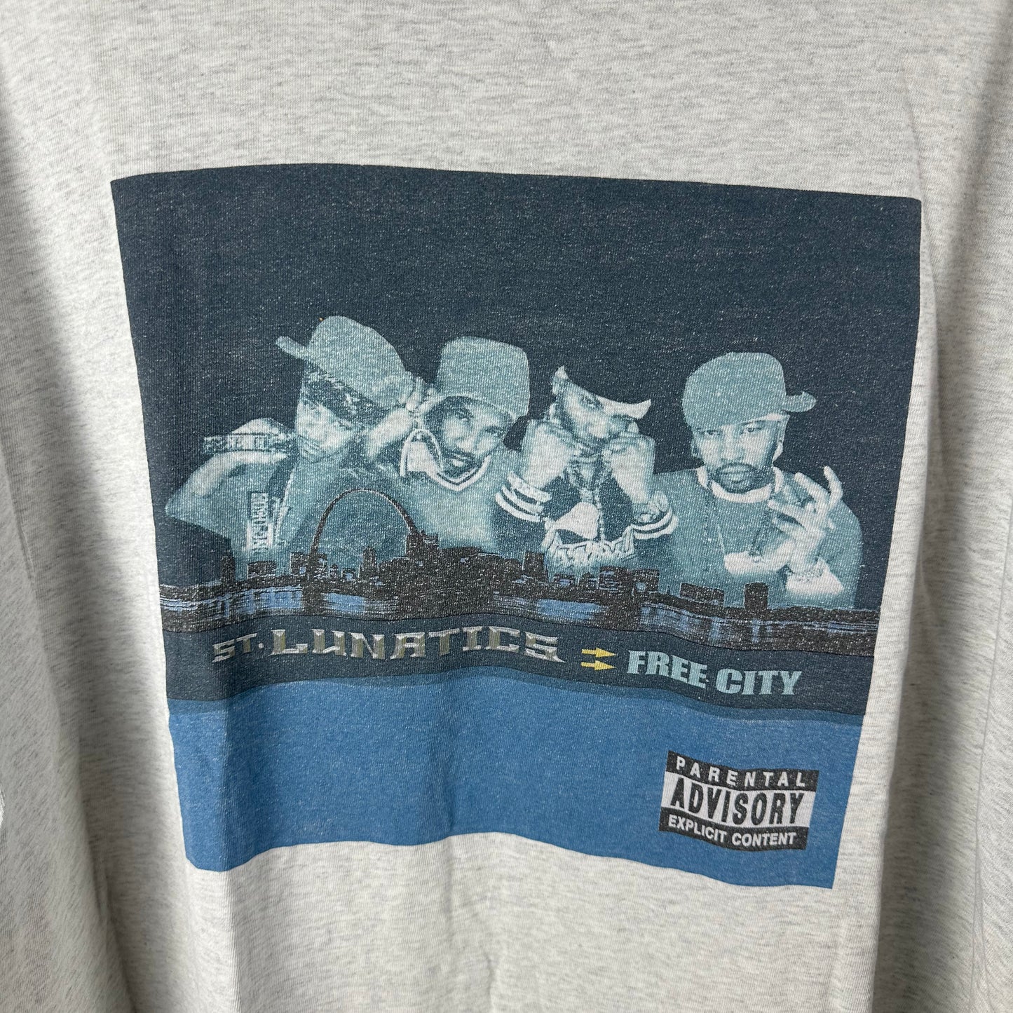 Vintage 2001 St. Lunatics Free City Hip Hop Group Album T-shirt