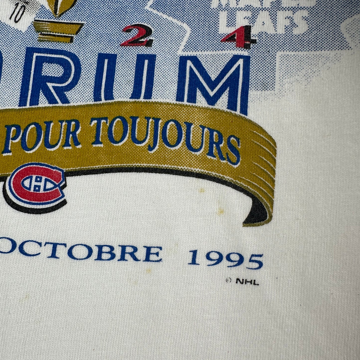 Vintage 1995 Toronto Maple Leafs Montreal Canadiens NHL Forum T-shirt