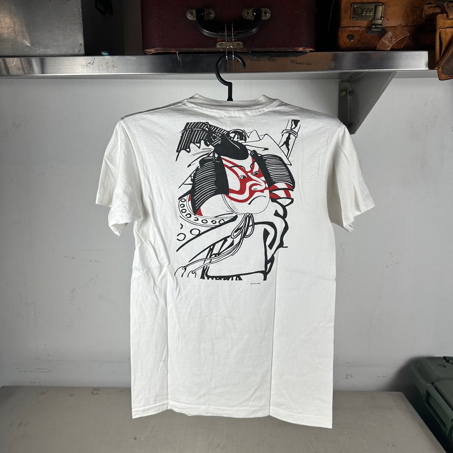Vintage 1990 Kabuki Japanese Warrior Kanji Graphic Single Stitch T-shirt