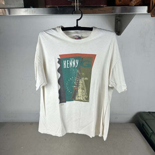 Vintage 1993 Kenny G Jazz Saxophonist Graphic Single Stitch T-shirt