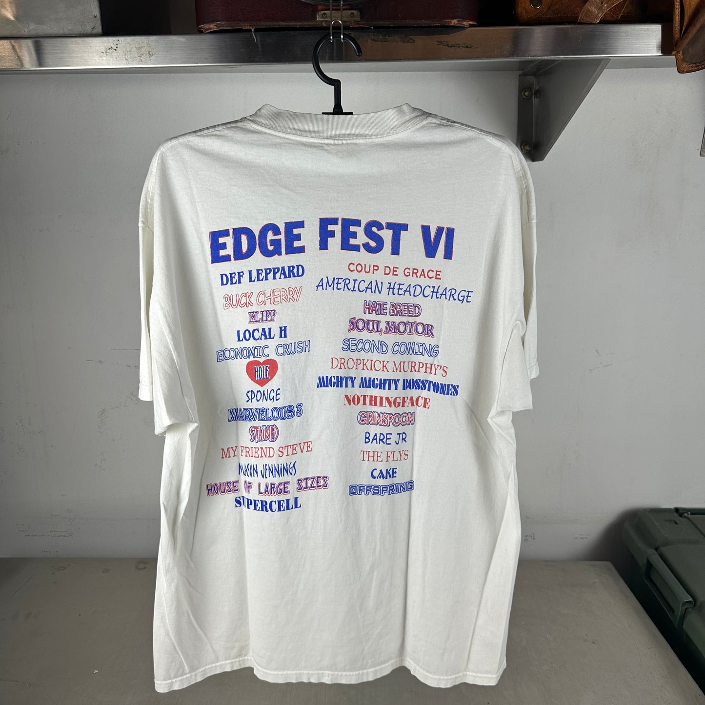 Vintage 1999 Def Leppard Offspring Cake Edgefest 6 Music Festival T-shirt