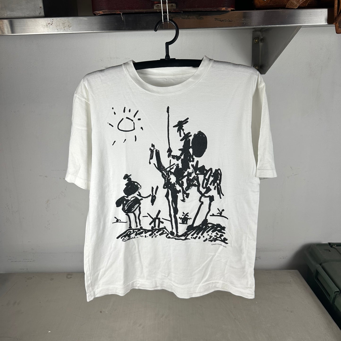 Vintage 1996/97 Pablo Picasso Don Quixote Painting Graphic Single Stitch T-shirt