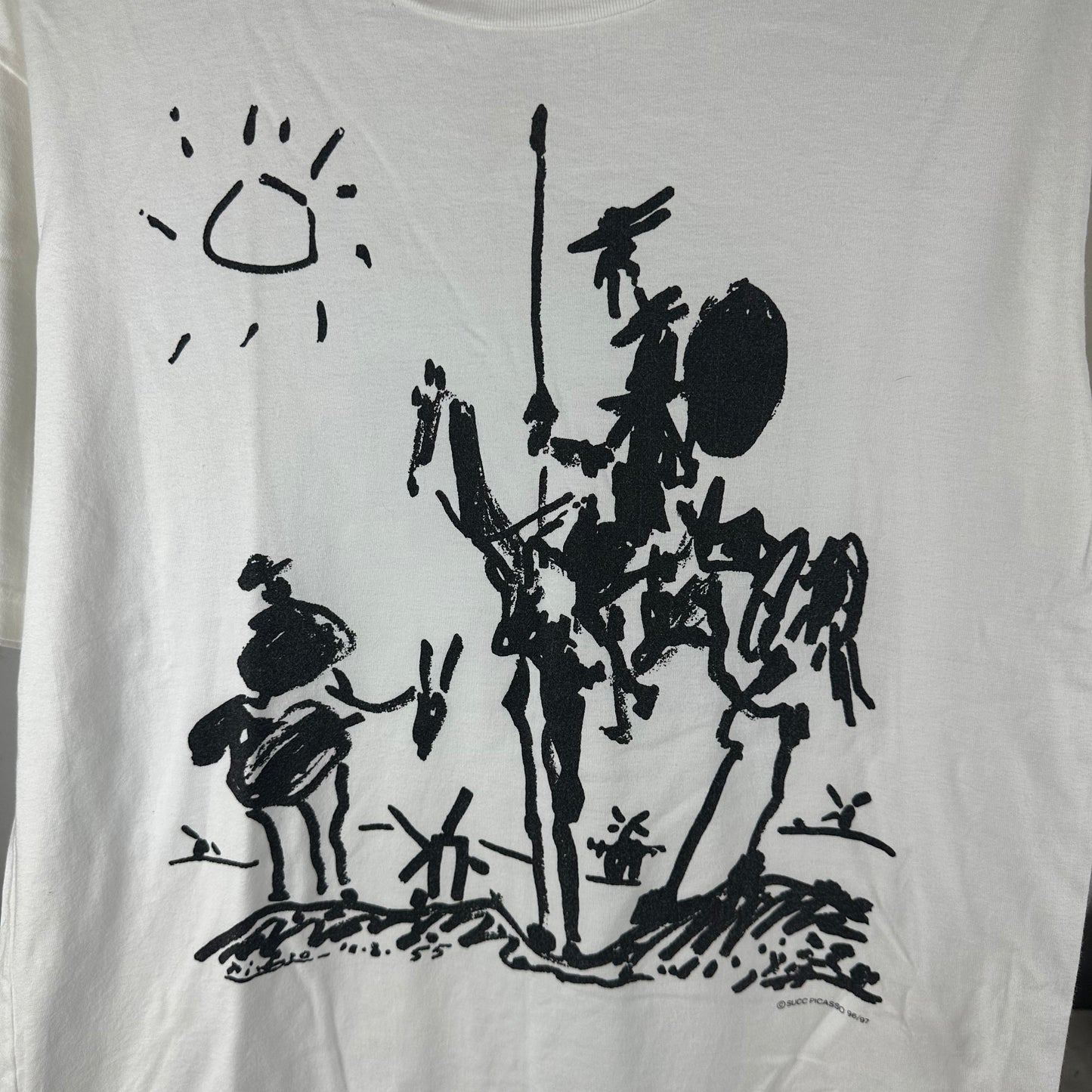 Vintage 1996/97 Pablo Picasso Don Quixote Painting Graphic Single Stitch T-shirt