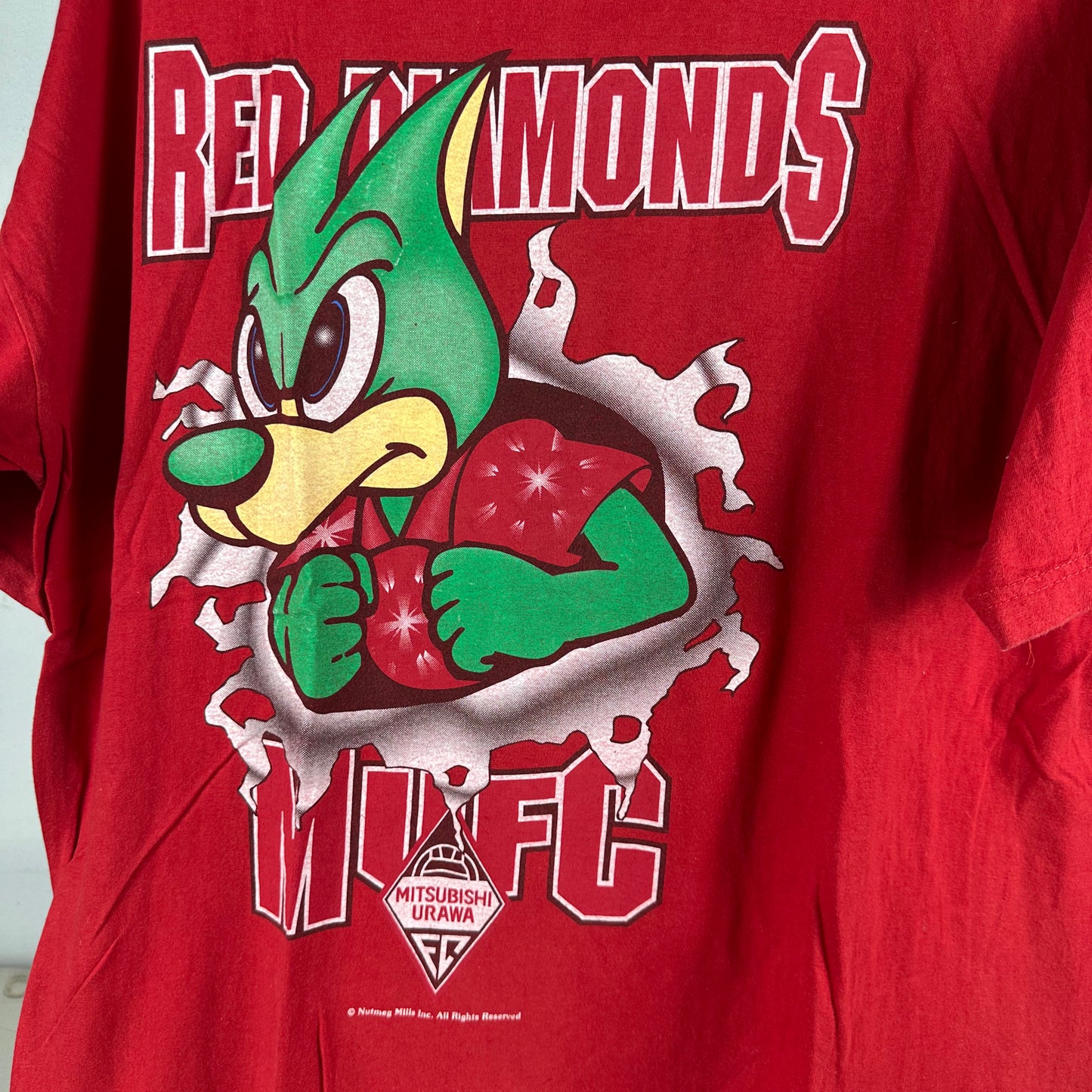 Vintage 90s Urawa Red Diamonds Japanese Soccer Club Breakthrough Graphic T-shirt
