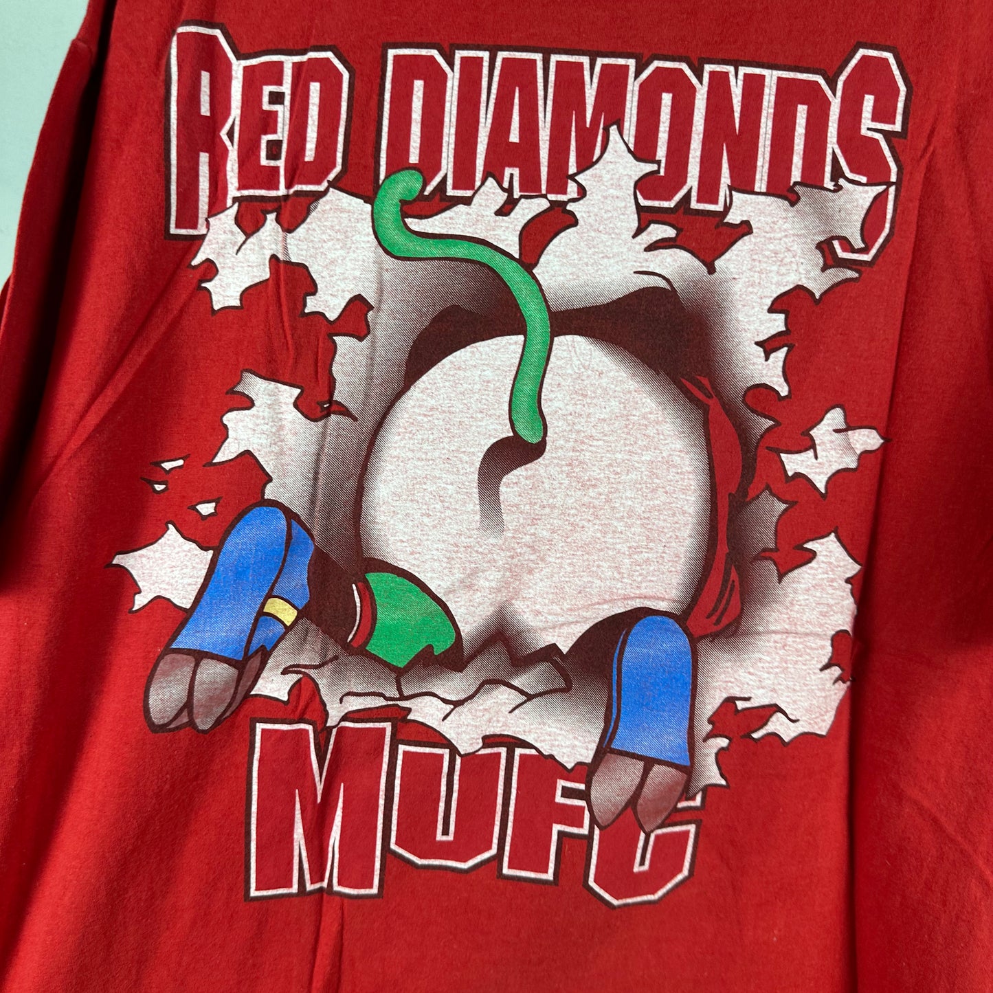 Vintage 90s Urawa Red Diamonds Japanese Soccer Club Breakthrough Graphic T-shirt
