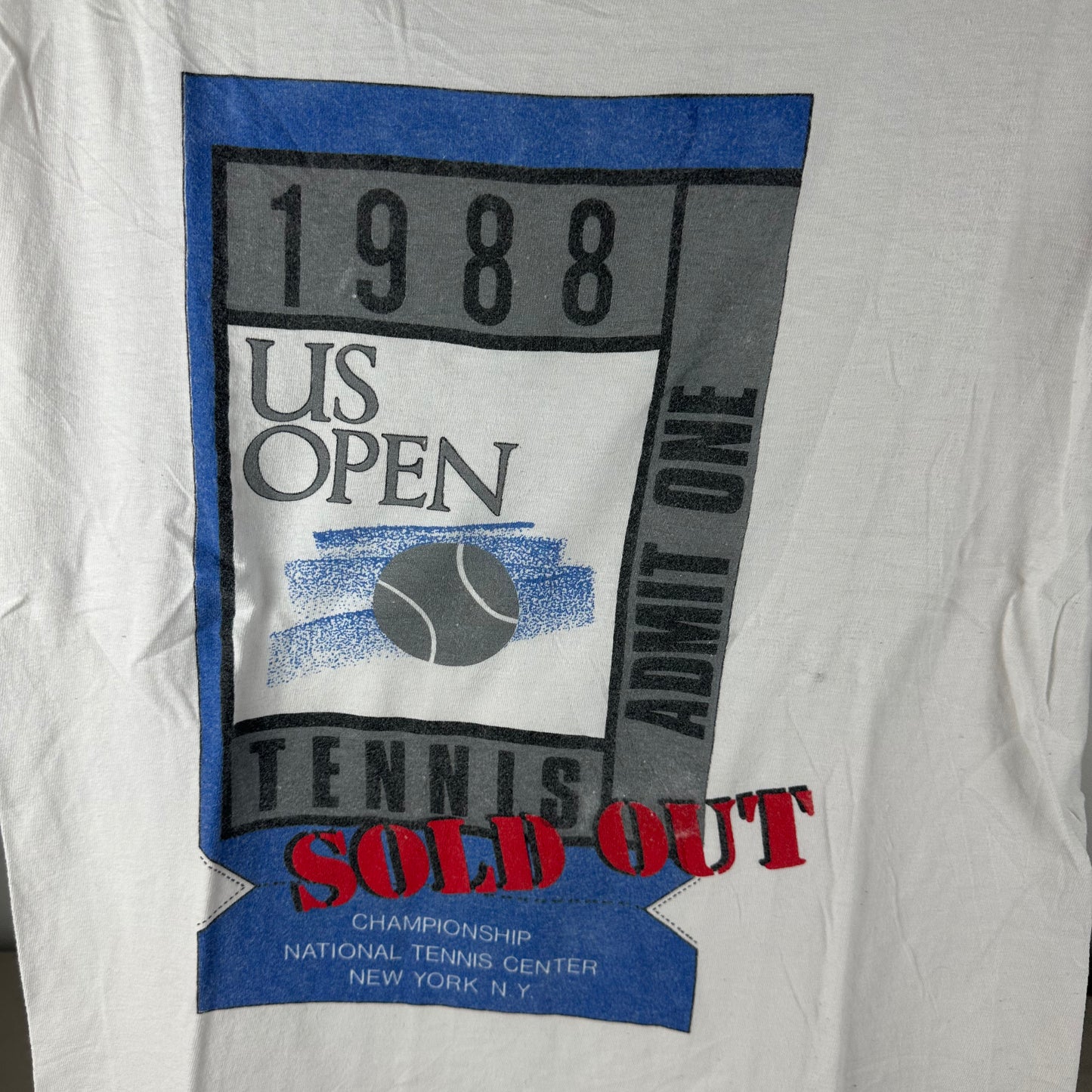 Vintage 1988 US Open Tennis Championship Graphic Single Stitch T-shirt