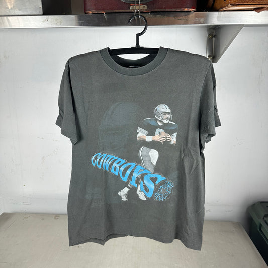 Vintage 90s Troy Aikman Dallas Cowboys NFL Salem Sportswear Single Stitch T-shirt