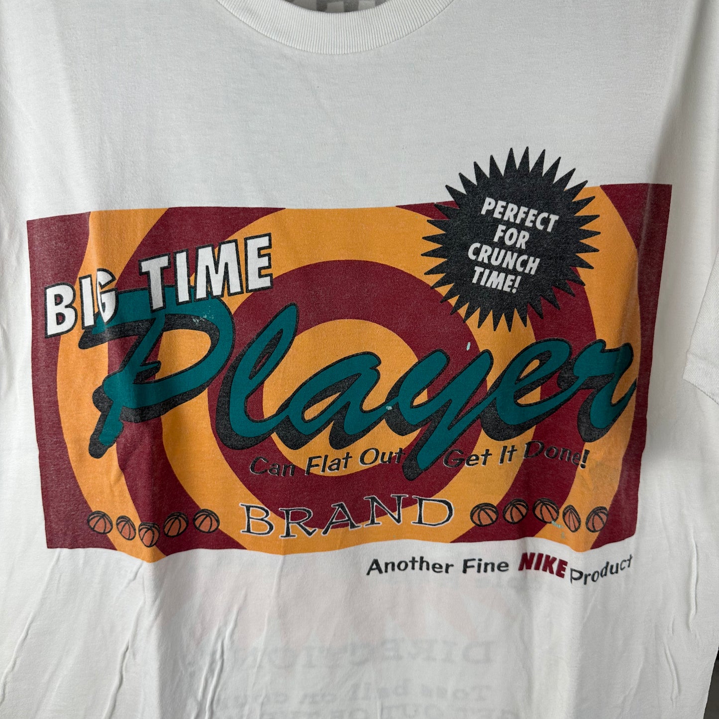 Vintage 90s Nike Big Time Player Campaign Graphic Single Stitch T-shirt