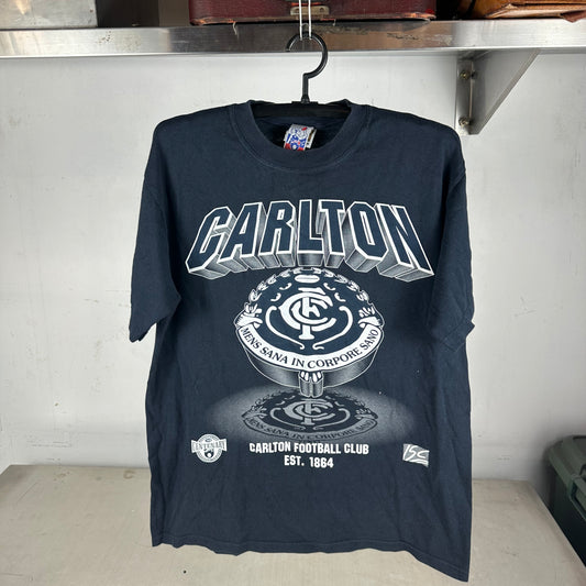 Vintage 90s Carlton Blues Football Club AFL Graphic T-shirt