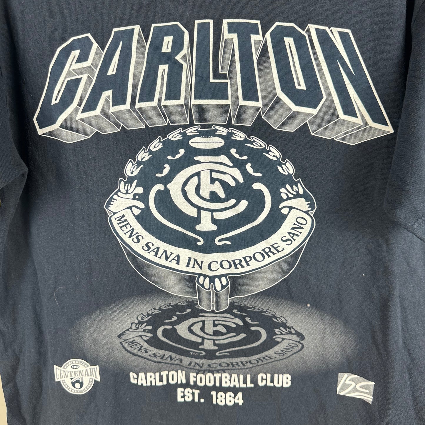 Vintage 90s Carlton Blues Football Club AFL Graphic T-shirt