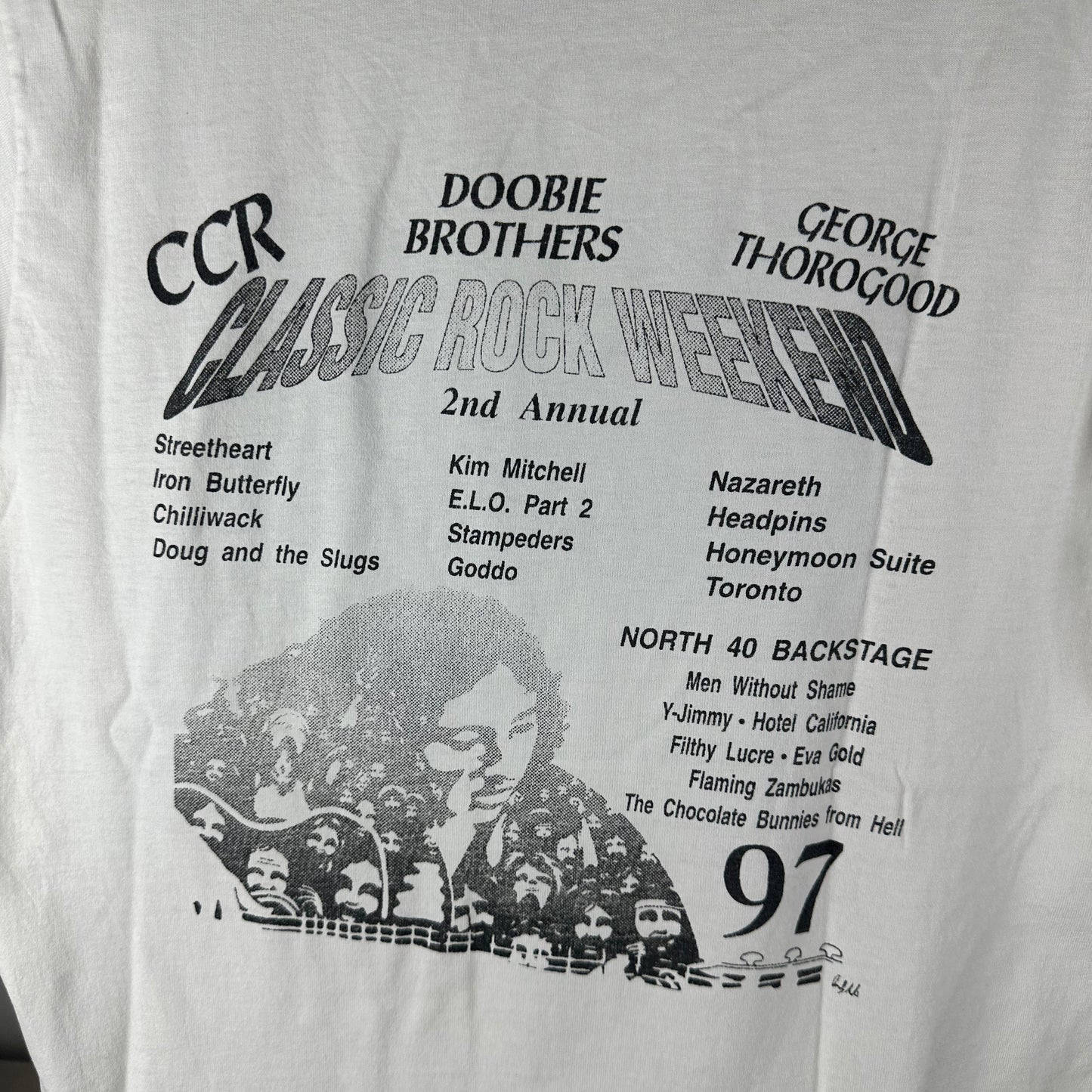 Vintage 1997 CCR Doobie Brothers Rock Classic Weekend Concert T-shirt