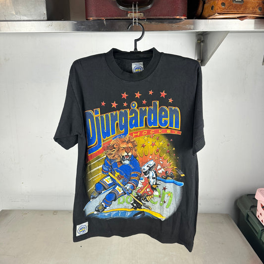 Vintage 90s Djurgardens IF Hockey SHL Single Stitch T-shirt