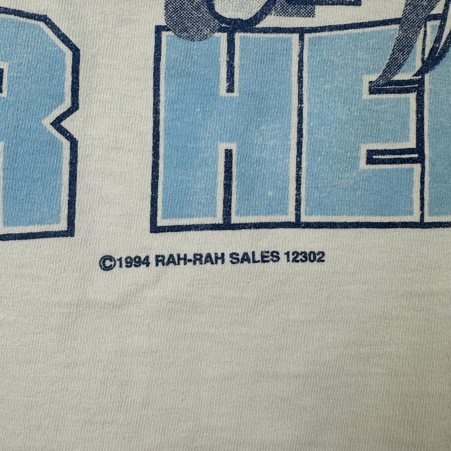 Vintage 1994 UNC Tar Heels NCAA Mascot Breakthrough Single Stitch T-shirt