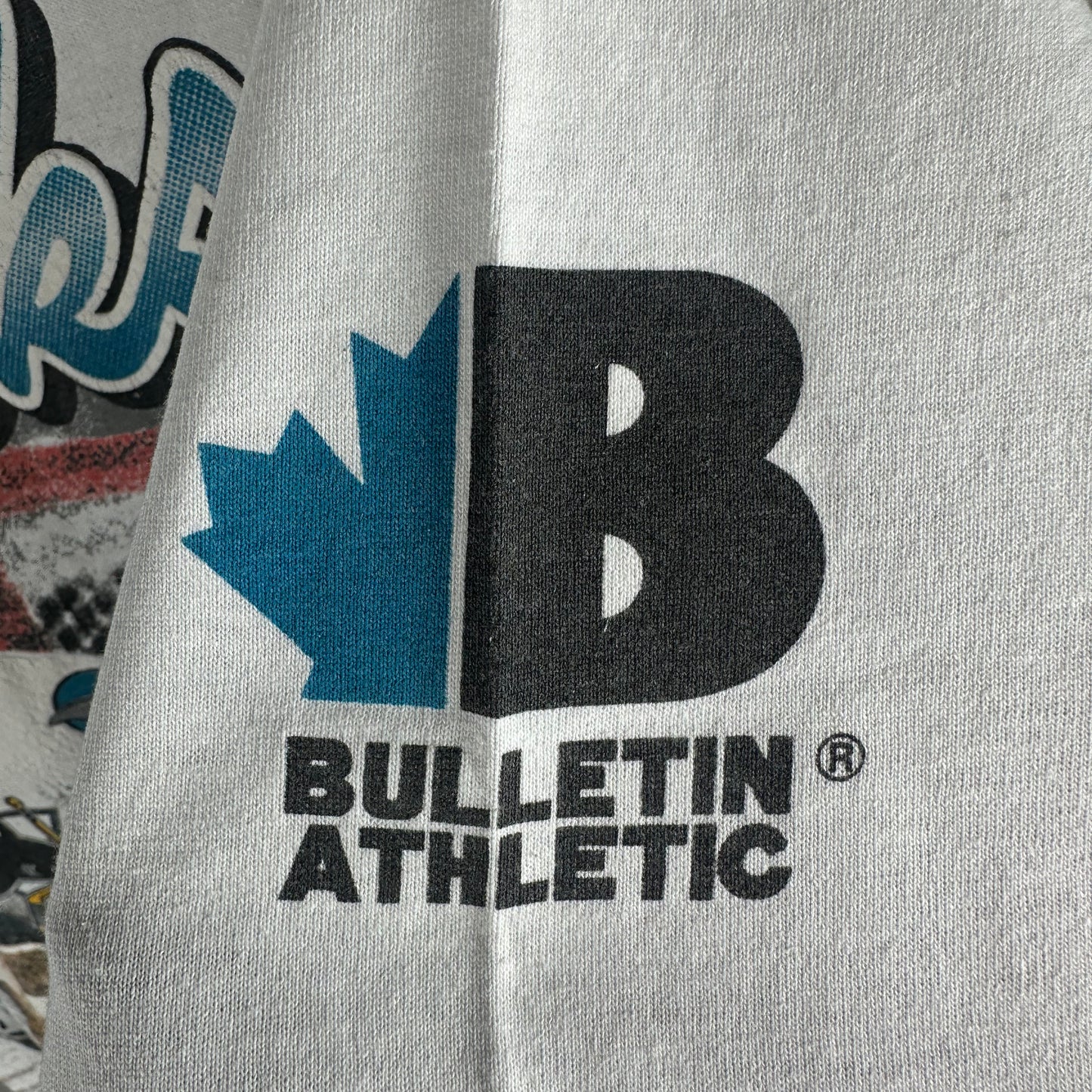 Vintage 1991 San Jose Sharks Hockey NHL Bulletin Athletic AOP T-shirt