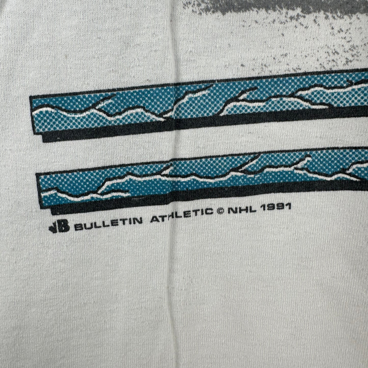 Vintage 1991 San Jose Sharks Hockey NHL Bulletin Athletic AOP T-shirt