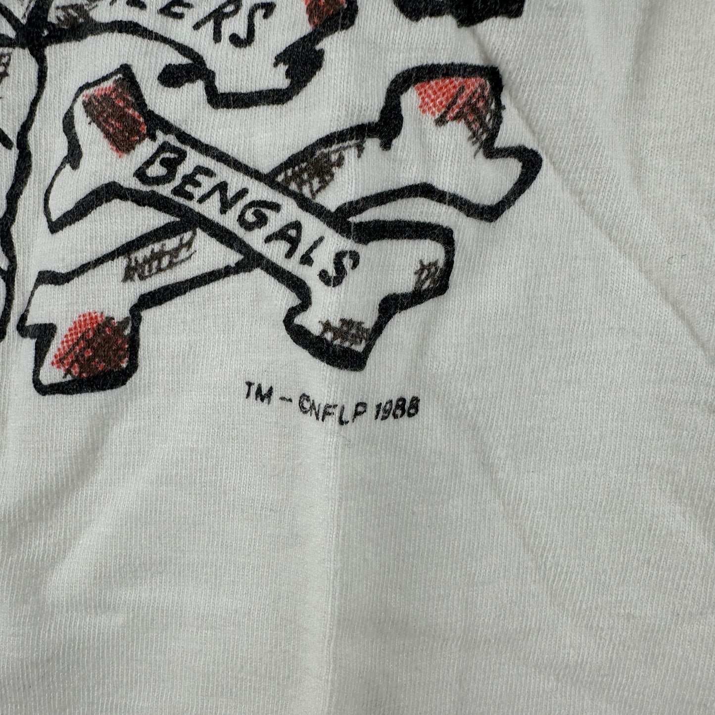 Vintage 1988 Cleveland Browns NFL Mascot Jack Davis Graphic Single Stitch T-shirt