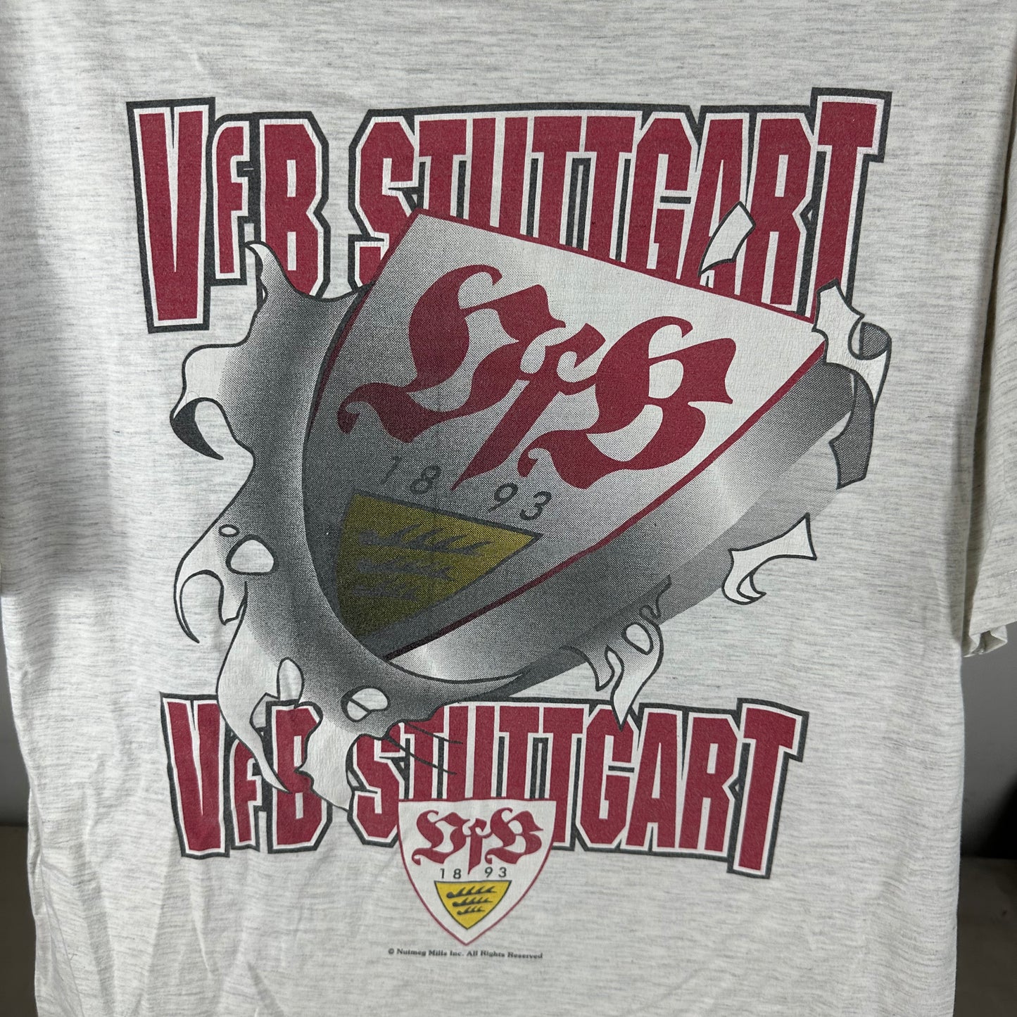 Vintage 90s VfB Stuttgart German Football Club Soccer Nutmeg Breakthrough T-shirt