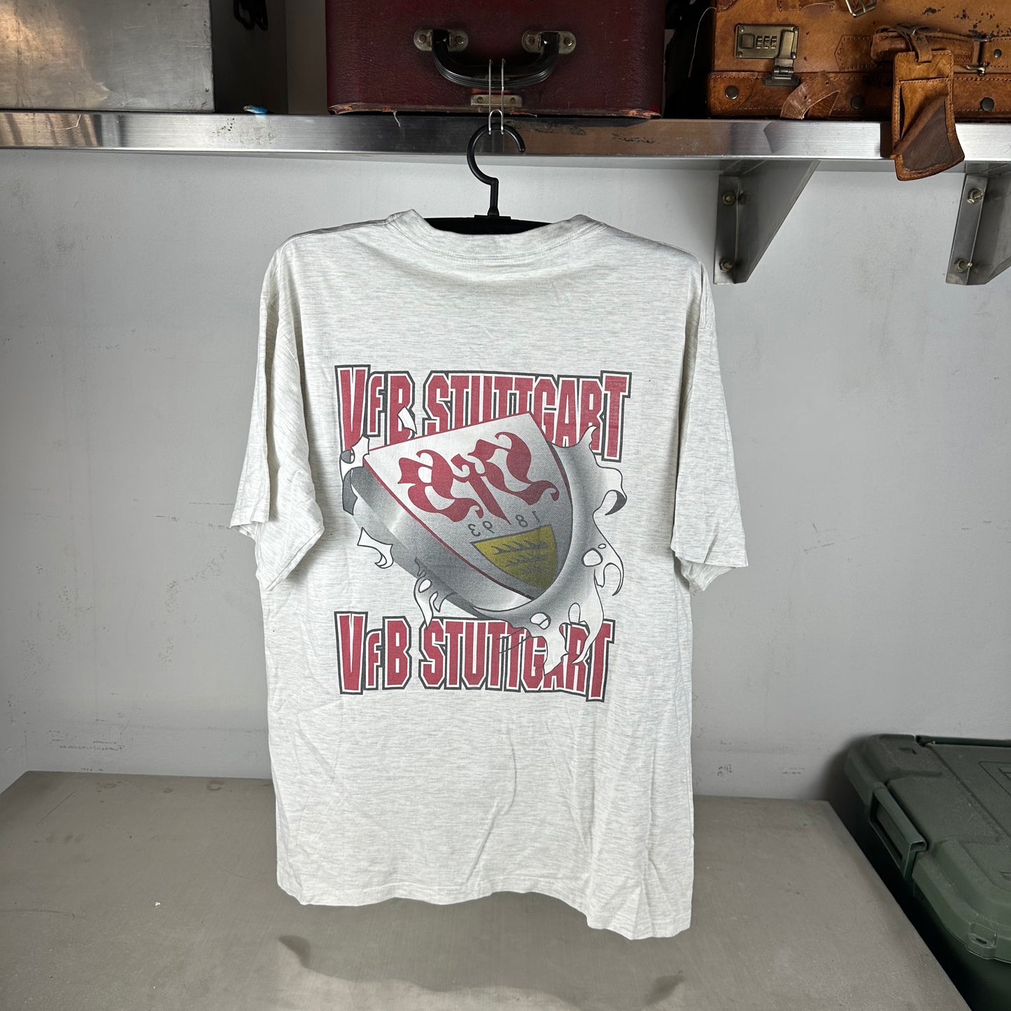 Vintage 90s VfB Stuttgart German Football Club Soccer Nutmeg Breakthrough T-shirt