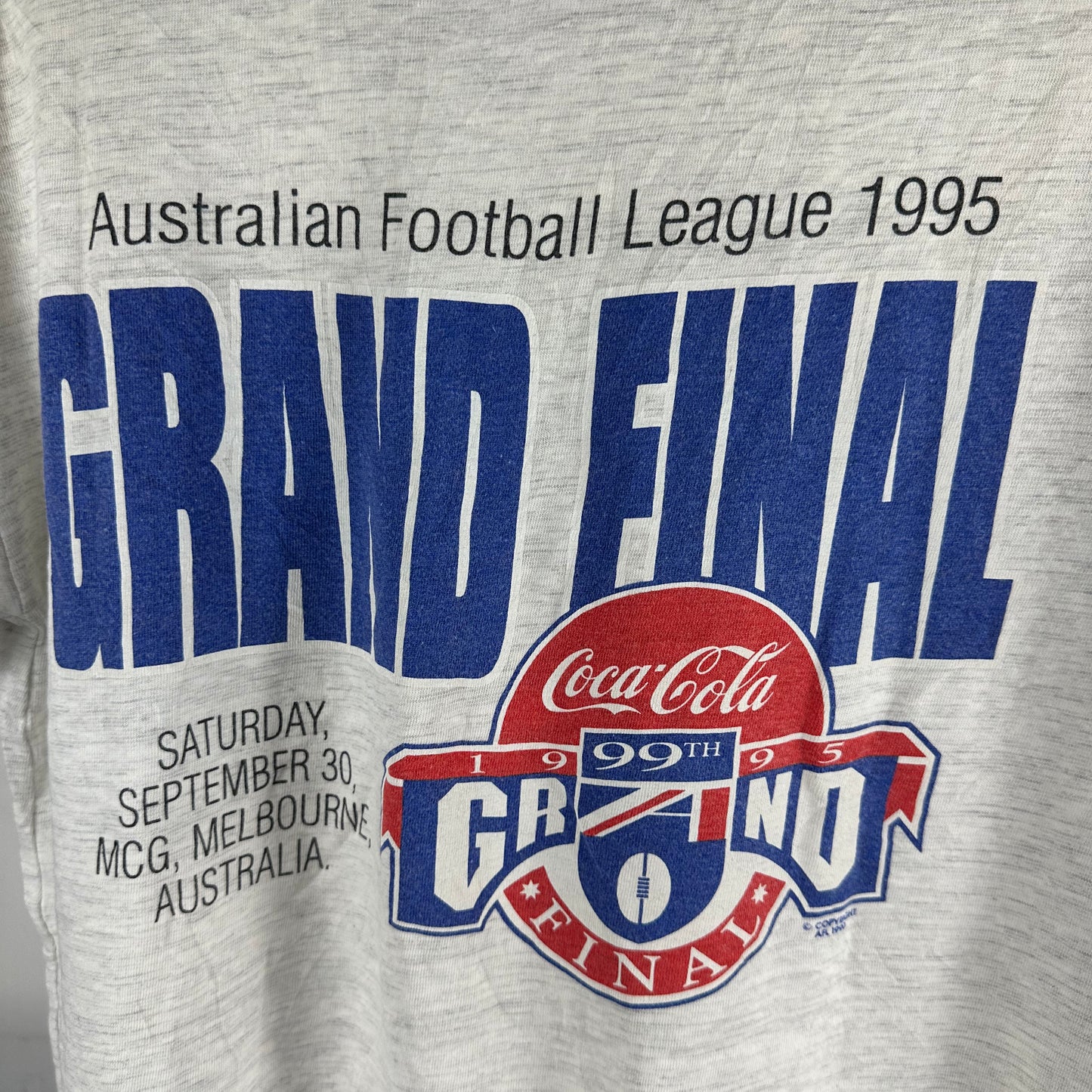 Vintage 1995 Geelong Cats Football AFL Grand Final Single Stitch T-shirt
