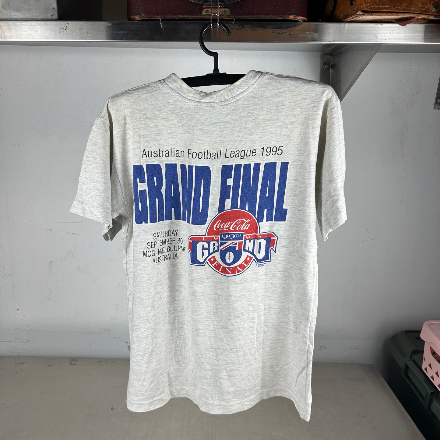 Vintage 1995 Geelong Cats Football AFL Grand Final Single Stitch T-shirt
