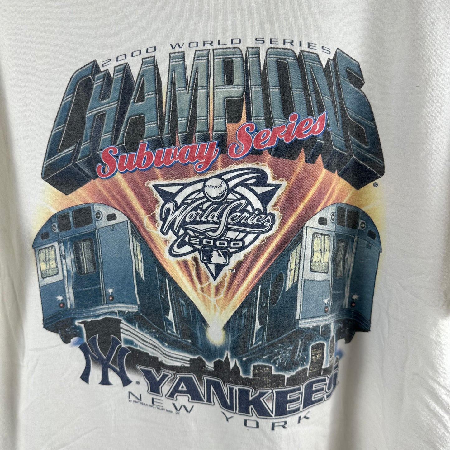 Vintage 2000 New York Yankees MLB Subway Series Champions Graphic T-shirt