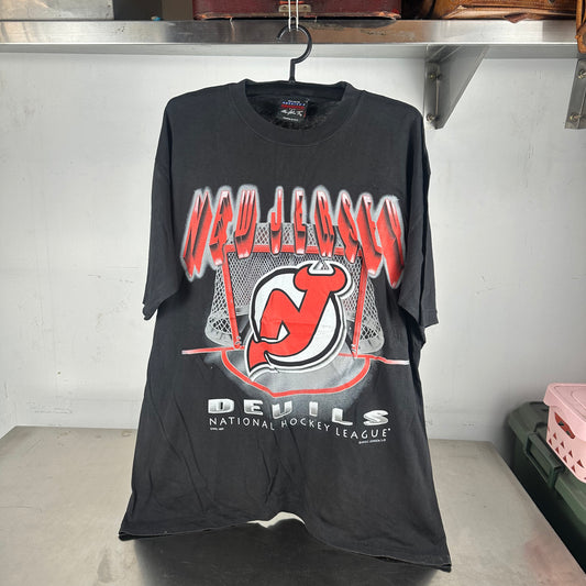 Vintage 1993 New Jersey Devils Hockey NHL Single Stitch T-shirt