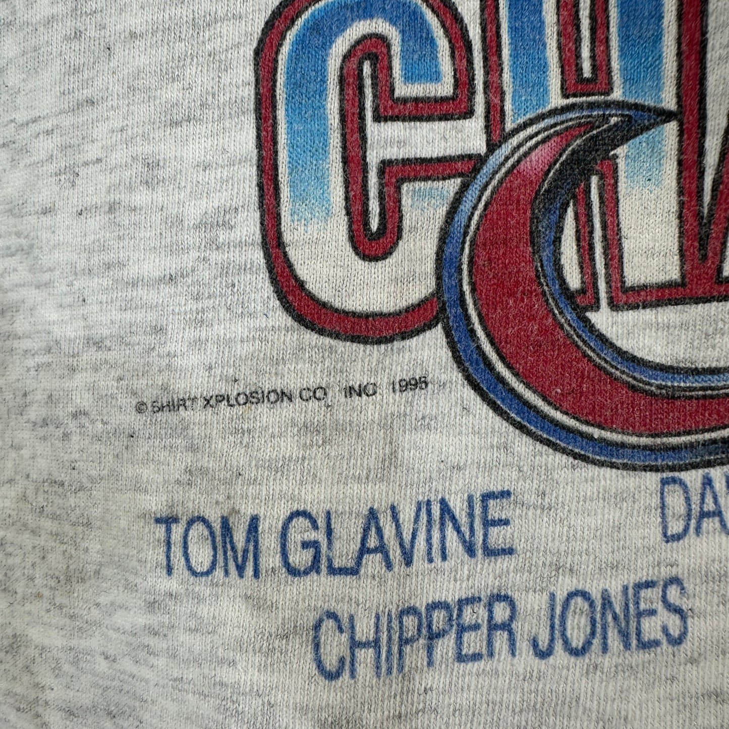 Vintage 1995 Atlanta Braves MLB Series Champions Caricature Single Stitch T-shirt