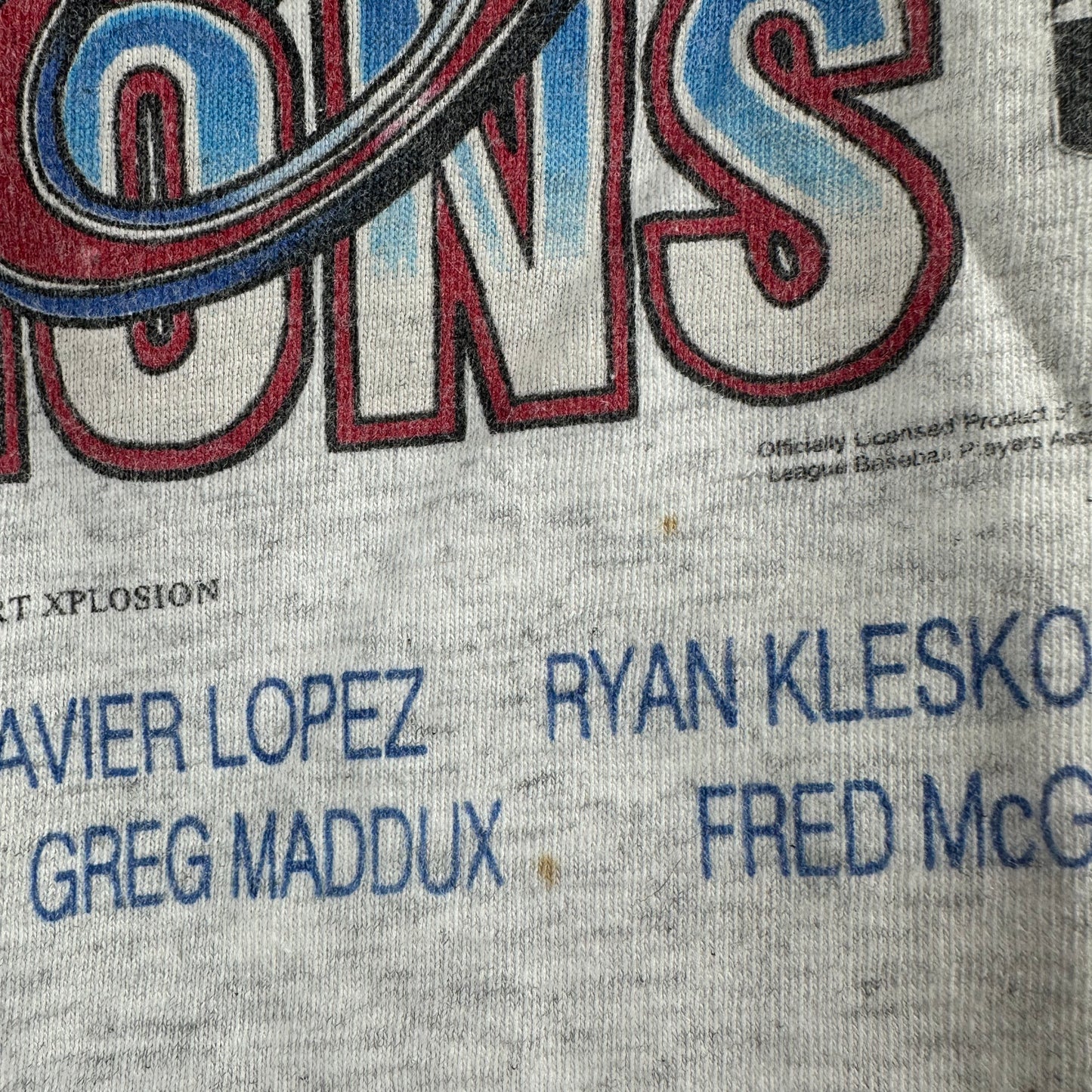 Vintage 1995 Atlanta Braves MLB Series Champions Caricature Single Stitch T-shirt