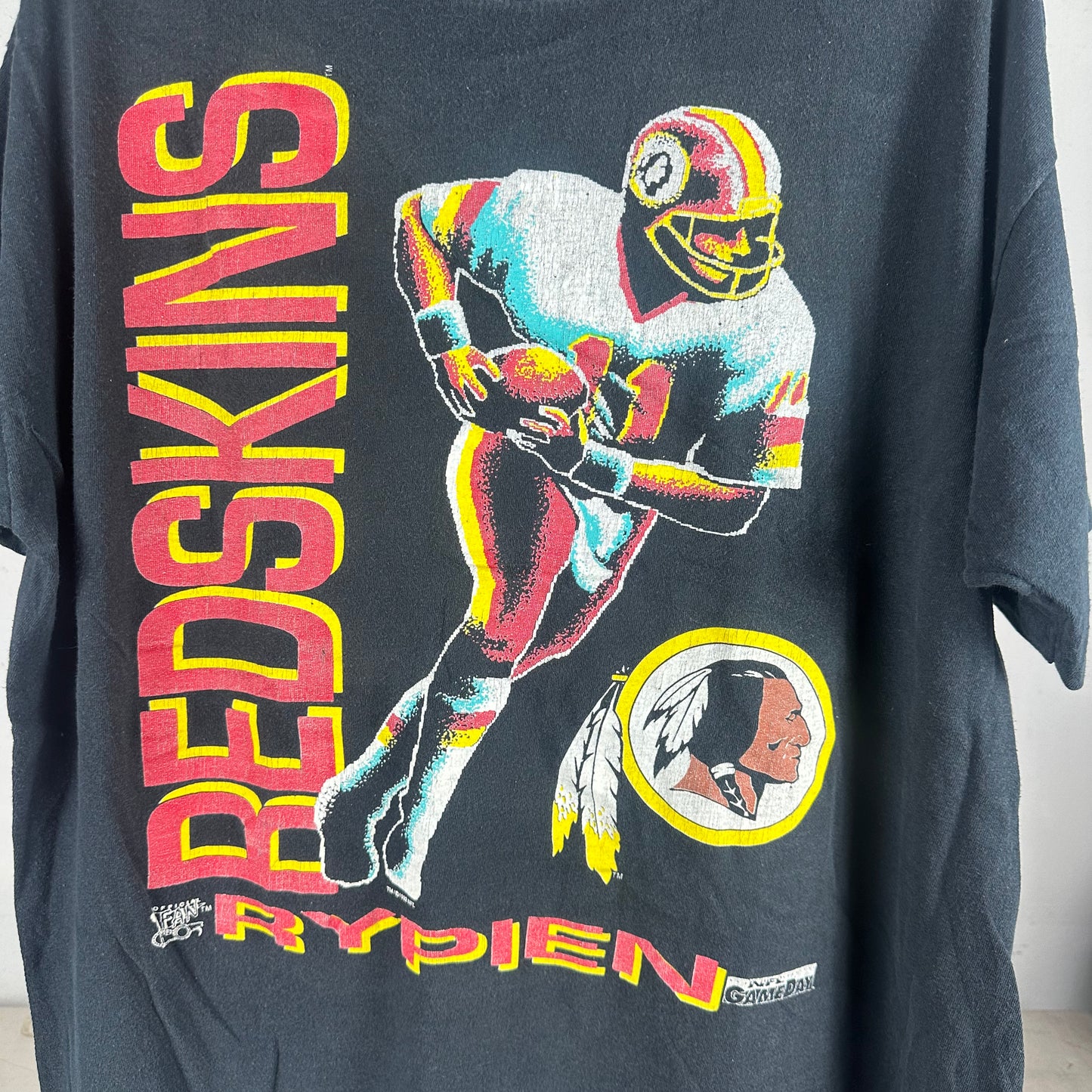 Vintage 90s Mark Rypien Washington Redskins NFL Single Stitch T-shirt