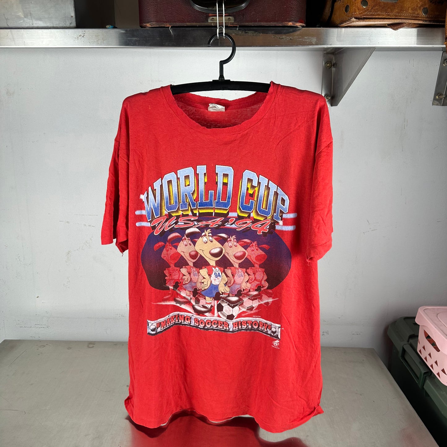 Vintage 1994 USA Soccer World Cup Making Soccer History Single Stitch T-shirt