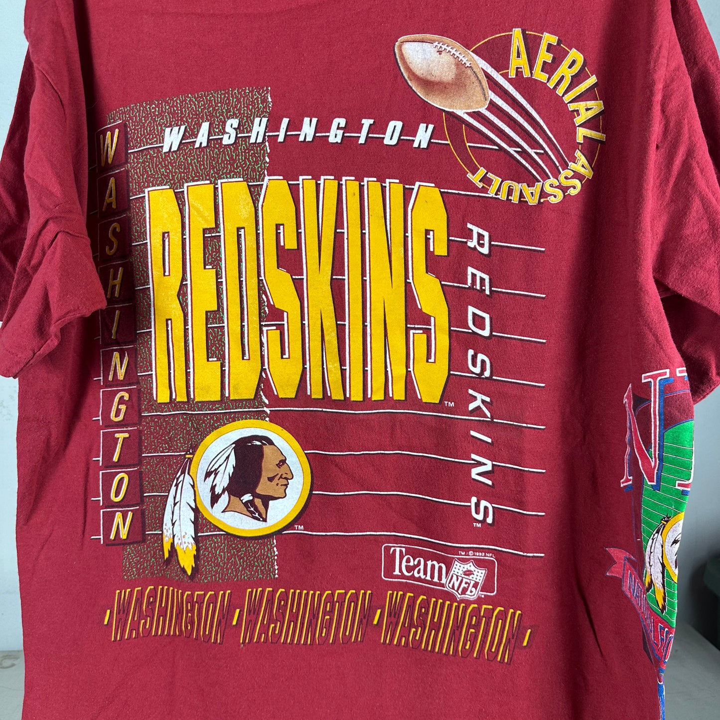 Vintage 1992 Washington Redskins NFL Aerial Assault Salem Sportswear T-shirt