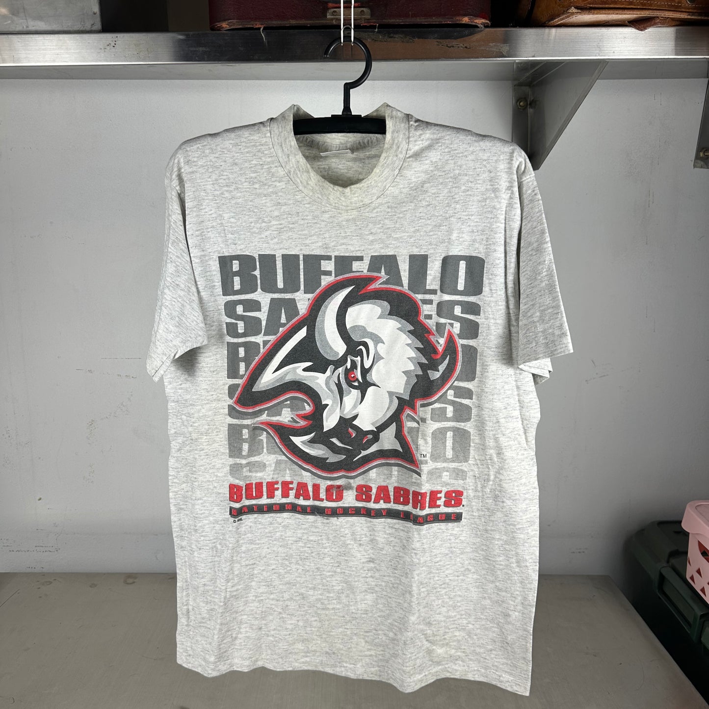 Vintage 90s Buffalo Sabres Hockey NHL Single Stitch T-shirt