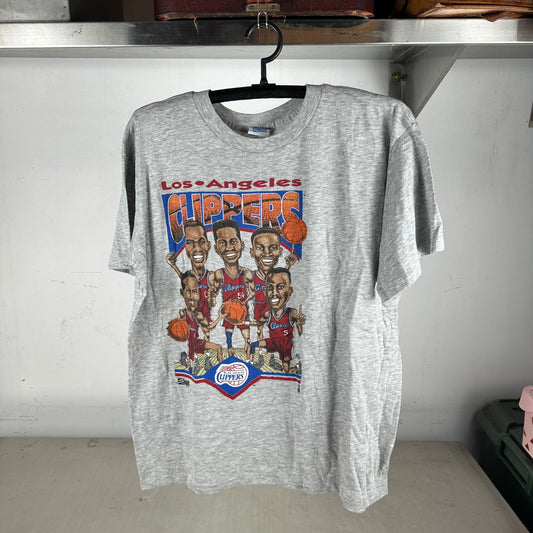 Vintage 1992 Los Angeles Clippers NBA Caricature Salem Sportswear T-shirt