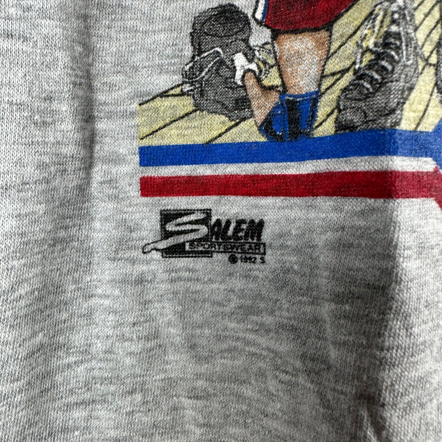Vintage 1992 Los Angeles Clippers NBA Caricature Salem Sportswear T-shirt