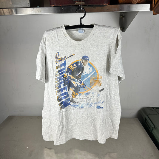 Vintage 1990 Pierre Turgeon Buffalo Sabres NHL Salem Sportswear T-shirt