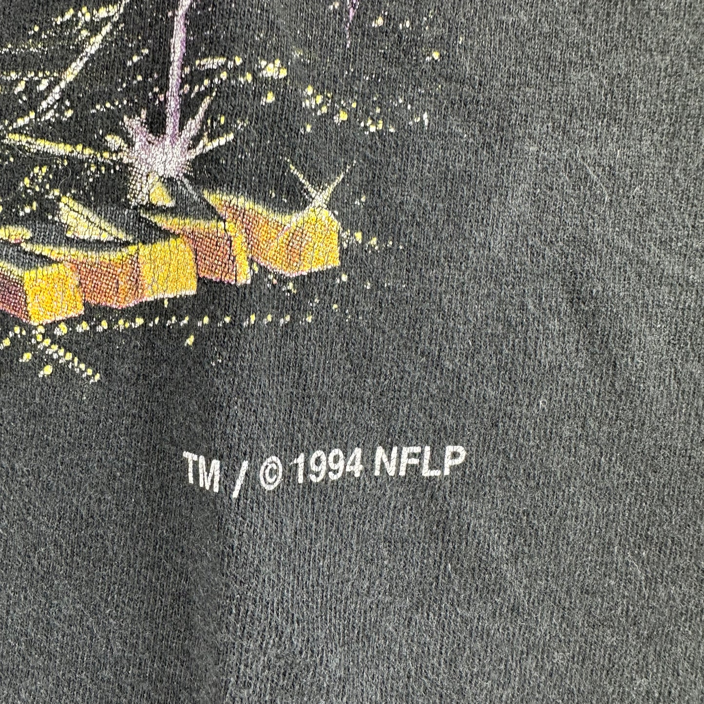Vintage 1994 Pittsburgh Steelers NFL Thunderstorm Single Stitch T-shirt
