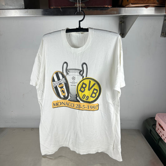 Vintage 1997 UEFA Champions League Final Juventus VS Dortmund T-shirt