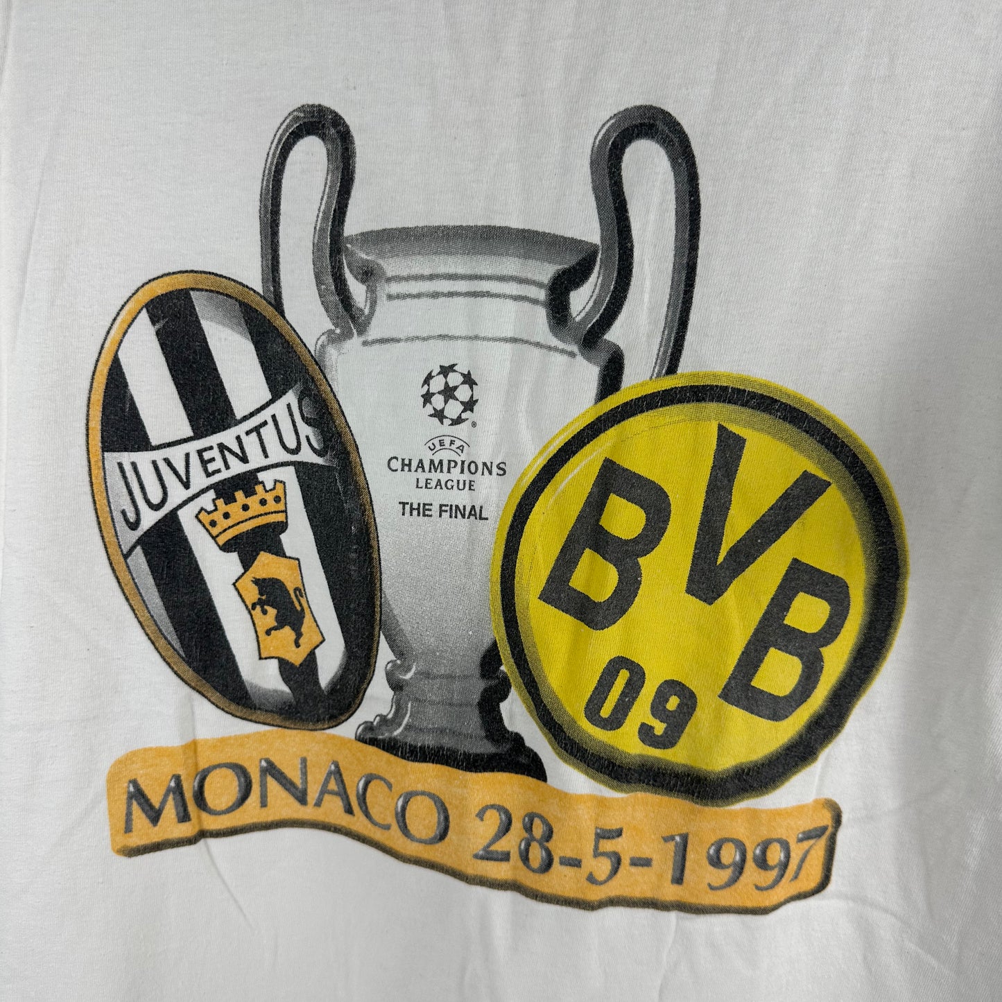 Vintage 1997 UEFA Champions League Final Juventus VS Dortmund T-shirt